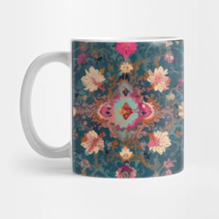 Mystical Tapestry: Vintage Indian Rug Reverie Mug